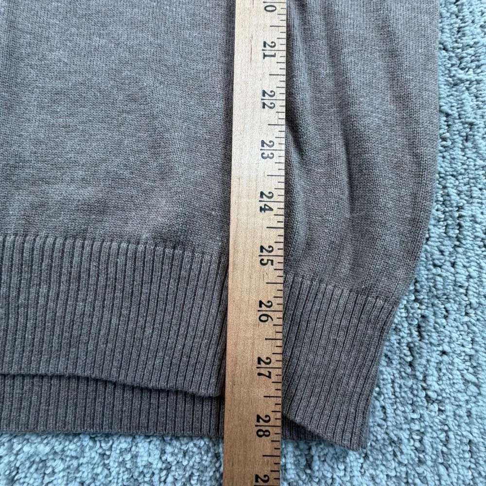NEW Jos A Bank Sweater Mens Large Brown Traveler Pima Cotton V-Neck Pullover